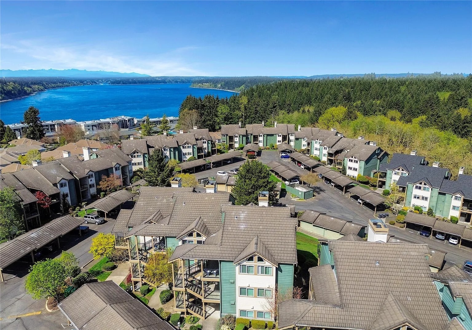 Aerial view of Gold Pointe condominiums